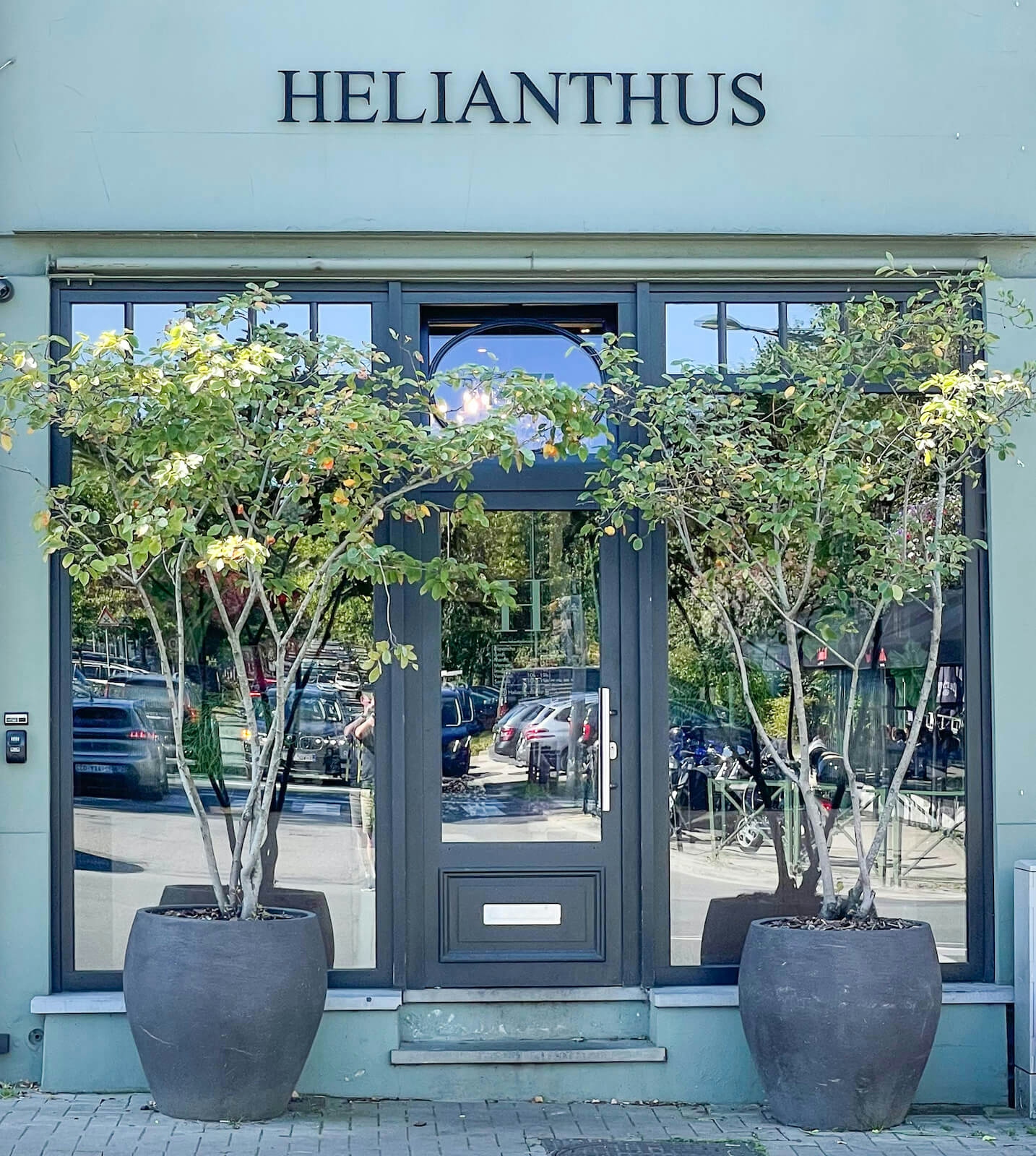 entrée du fleuriste Helianthus à Uccle